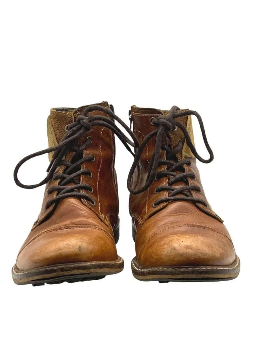 Bullboxer Kelden Leather Cap Toe Boots 9 42 Handmade in Portugal Lace-Up Ankle